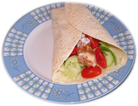 kebab z piersi kurczaka w tortilli